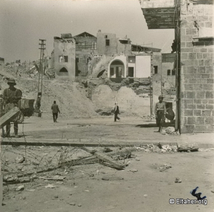 1936 - Demolition of houses by British forces in Old City of Jaffa